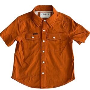 PONCHO The Spur Little Boys Burnt Orange Button Down Size 3T